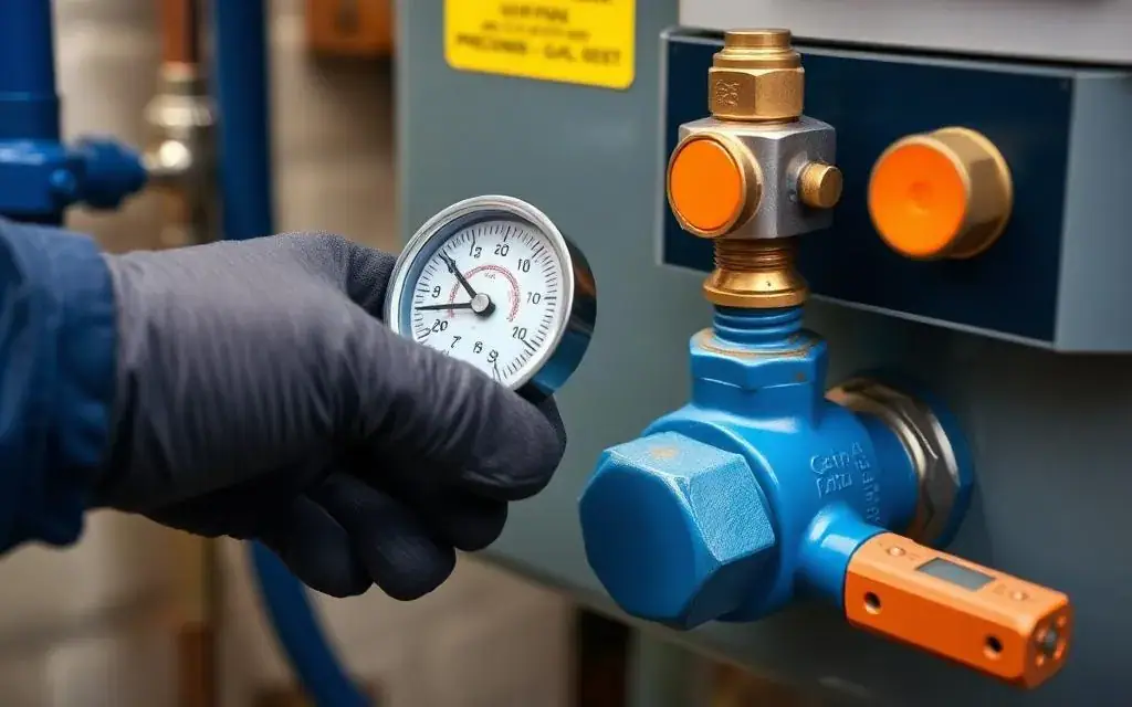 Contrôle d'étanchéité d'un raccordement gaz au manomètre