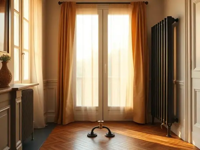 Radiateur équipé d'un robinet thermostatique connecté